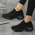 thumbnail image 3 of Slip On Breathe Mesh Walking Shoes Women Fashion Sneakers Comfort Wedge Platform Loafers, 3 of 10