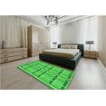 thumbnail image 5 of Ahgly Company Machine Washable Indoor Rectangle Transitional Neon Green Area Rugs, 2' x 5', 5 of 7