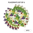 thumbnail image 2 of Placemats Set Of 4 / 6, Wine Bottle Grape Placemats For Dining Table Indoor/Outdoors Heat Resistant Washable Placemats 18" X 12", 2 of 8