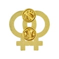 thumbnail image 3 of PinMart's Gay Pride Double Rainbow Venus Symbol LGBTQ Enamel Lapel Pin, 3 of 3