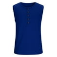 thumbnail image 3 of Busydd Tank Tops Men Fashion Ribbed Solid Color Tank Tops Casual Comfortable Round Neck Button Men's Tank Tops M, 3 of 7