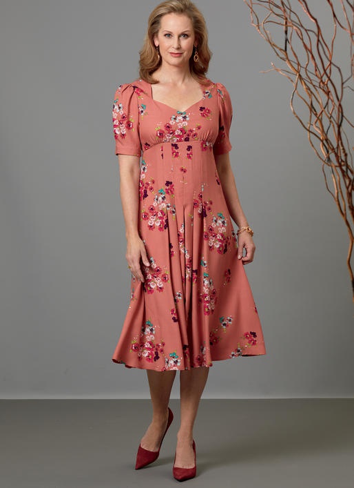 Butterick Pattern Misses' Dress-6-8-10-12-14