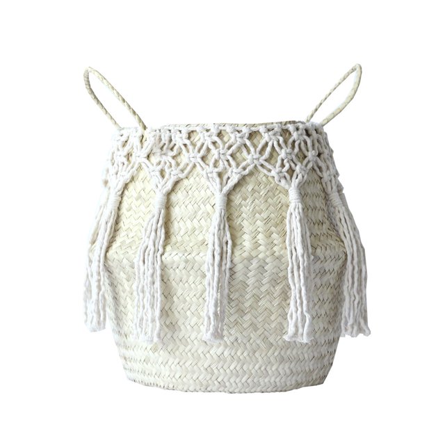 Cesto Macramé Natural Antonela Mediano