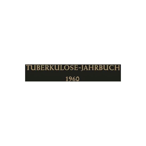 Tuberkulose-Jahrbuch Tuberkulose-Jahrbuch 1960, Book 1960, (Paperback)