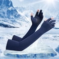 thumbnail image 4 of Women's Summer Breathable Ice Silk Two Finger Glove Arm Sleeve Driving Sun Protection, 4 of 5