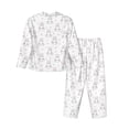 thumbnail image 2 of Goofa Heart Rabbit Printed Women’s 2 Piece Pajama Set Super,Pajamas Women's Long Sleeve Sleepwear Soft Button Down Loungewear Pjs Lounge Set Nightwear-Medium, 2 of 9