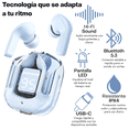 thumbnail image 2 of Set 5 Audífonos Bluetooth In-Ear con Cancelación de Ruido y Estuche de Carga, 2 of 10