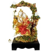 StatueStudio Radha Krishna Murti Radha Krishna Idol Handicraft Showpiece Radha Krishna Statue For Pooja Mandir, Home Decor and Office Table Gift Item (7.5 X 5.5 X 13.5 Inch)