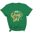 thumbnail image 4 of Gamivast Men's Athletic Shirts & Tees Game Day Gold Glitter Football Crew Neck Short Sleeve Workout Shirts T Shirts Shiny Graphic Print Gym Sportswear, 4 of 5