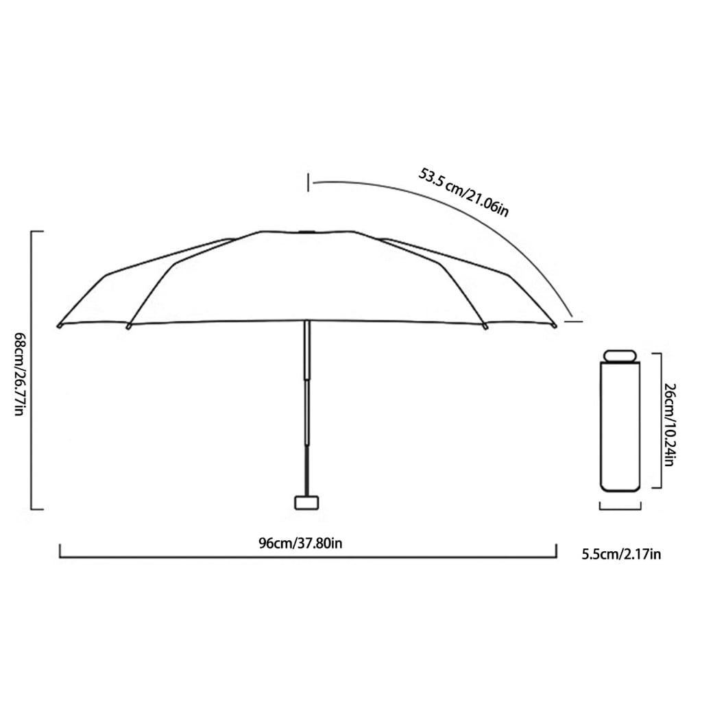 Auto Sun and Rain Umbrella Lightweight Folding Design with Large Bowknot