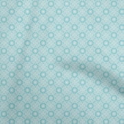 oneOone Cotton Flex Arctic Blue Fabric Asian Tile Fabric For Sewing Printed Craft Fabric By The Yard 40 Inch Wide
