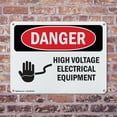 thumbnail image 4 of (2 Pack) High Voltage Electrical Equipment OSHA Danger Sign 10 Inch X 7 Inch Indoor / Outdoor Rust-Free Aluminum Metal Signs for Workplace, Workshop, and Construction Site, Made in the, 4 of 8