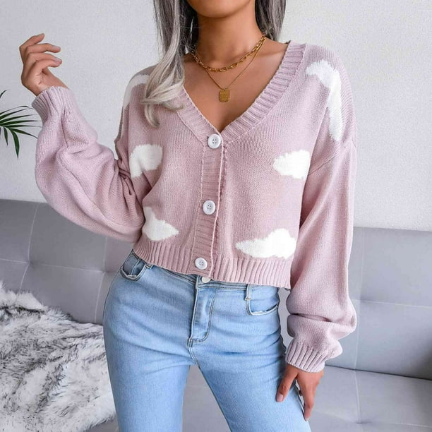 Pink hot sale cardigan walmart