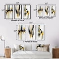 thumbnail image 4 of Designart "Transitional Black Shapes I" Animals Framed Wall Art Set Of 3 - Black Abstract Shapes Frame Gallery Set For Office Decor, 4 of 6