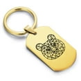 thumbnail image 1 of Stainless Steel Geometric Polygon Brown Bear Animal Dog Tag Keychain Circle Ring, 1 of 2