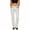 White A, variant on Dress Pants Women Polka Dot Print Button Fly Straight Leg Denim Jeans with Pockets High Waist Stretchy Casual Workwear White M