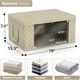 thumbnail image 3 of Foldable Storage Bag Organizers, Large Clear Window & Carry Handles, Great for Clothes, Blankets, Closets, Bedrooms, and More (3-Pack, Beige), 3 of 6