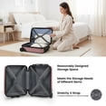 thumbnail image 3 of New York Xpress 16" Underseat Carry-on Luggage Hardside Lightweight 2-Wheel Small Suitcase, Rose Gold - 2538, 3 of 10