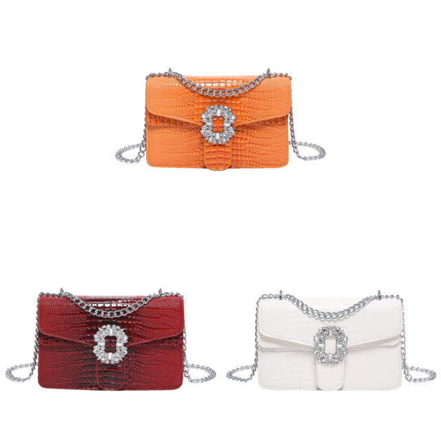 Bolso de Hombro Mujer PU Solapa Moda para Viajes al Aire Libre Naranja