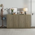 thumbnail image 3 of SICOTAS 30.9" Modern Sideboard Buffet Cabinet with Storage Set of 2 ,Fluted Accent Cabinet Credenzas with Adjustable Shelf and Doors Media Console Table Coffee Bar for Living Room Kitchen,Grey, 3 of 10