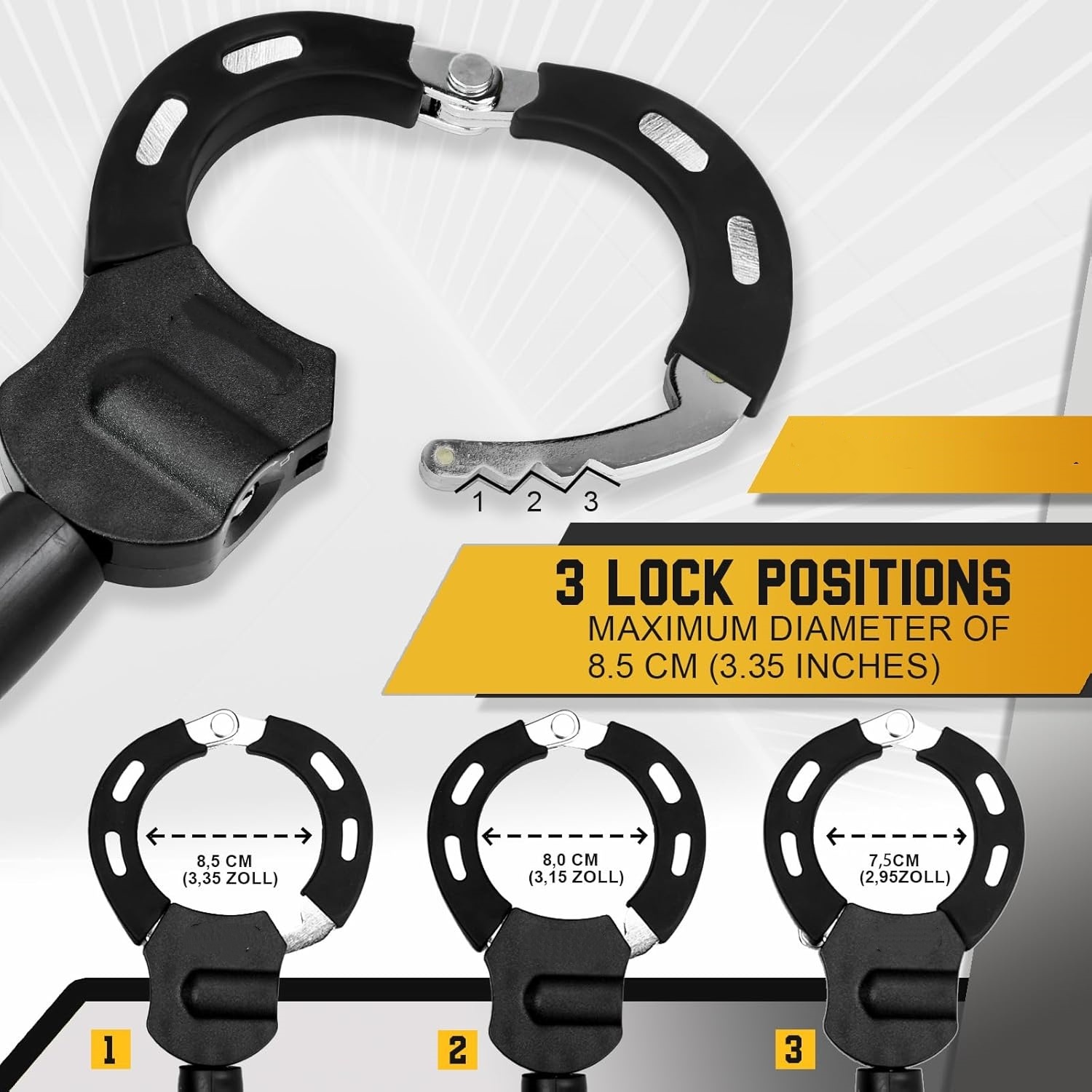 cooter Lock, 5/16" Heavy Duty Chain Lock 29.5" Anti Theft Steel Security Lock with Drawstring Bag, for Electric Scooter, Bike, Motorcycle, Fence, Gate