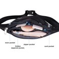 thumbnail image 4 of Fanny Pack for Women Men, Waterproof Waist Bag Pack with 5 Pockets, Crossbody Fashionable Running Belt Bag with Headphone Hole Casual Wallets for Workout Traveling Hiking Cycling, 4 of 6