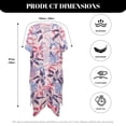 thumbnail image 5 of HELLHERO Pastel Tropical Floral Kimono Swimsuit Cover Up - Lightweight Breathable Beach Cardigan for Summer Vacation, Pool & Resort - Flowy Loose Fit for Women, 5 of 5