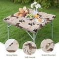 thumbnail image 4 of Dachshund and Paws Square Fitted Tablecloth with Elastic Edge,Square Table Cover,Washable Elastic Table Cover for Home Kitchen Party Decor 36"x36", 4 of 6