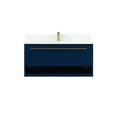 thumbnail image 3 of 40 inch single bathroom vanity in blue with backsplash, 3 of 8