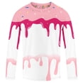 thumbnail image 3 of TGPMGRZ Ice Cream Swim Shirts for Boys Long Sleeve Rash Guard UPF 50+ Swimwear Tops Summer Beach Pink2 7-8 Years, 3 of 5