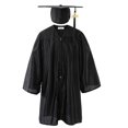 thumbnail image 1 of Odeerbi 3-12 Años Niños Niñas Vestido de Graduación Y Gorra de Color Sólido Brillante Vestido de Manga Larga de 2 Piezas Para La Ceremonia de Graduación, 1 of 3