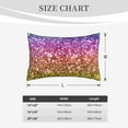 thumbnail image 6 of Balery Glitter Rainbow Pillow Covers,Bed Pilowcases,Reversible Plush Throw Pillow Covers End Pillow Encasement,Pillow Case - 16"X24", 6 of 9