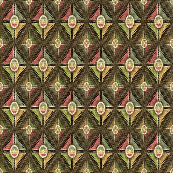 Ahgly Company Machine Washable Indoor Square Transitional Cinnamon Brown Area Rugs, 6' Square