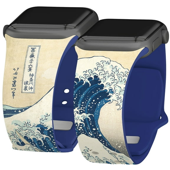 Fine Art HD Watch Band for Apple Watch - 42/44/45/49mm(46mm Series 10) Long The Great Wave by Affinity Bands
