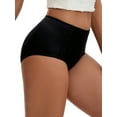 thumbnail image 4 of INSPIRE CHIC Women's Floral Lace Briefs Panties Breathable Comfortable Mid Rise Underwear Black M, 4 of 4
