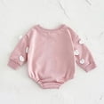thumbnail image 4 of Loopsun Kids Winter Jumpsuits, Toddler Long Sleeve Rompers, Newborn Embroidered Jumpsuit Round Neck Long Sleeve Romper Pink, 9-12 Months, 4 of 4