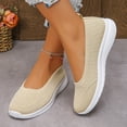 thumbnail image 6 of Women's Breathable Knit Slip-On Sneakers - Lightweight Casual Walking Shoes, Non-Slip Comfort Flats 39, 6 of 8