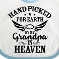 thumbnail image 4 of Inktastic Handpicked for Earth by My Grandpa in Heaven Angel Wings Boys or Girls Baby Bib, 4 of 4