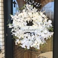 thumbnail image 4 of 15.7" White Dogwood Flower Wreath, 4 of 6