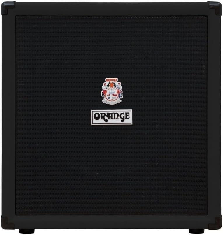 Orange Amps Crush Bass 50 1x12 50W Bass Combo Black Bundle w/Pig Hog Black Woven Instrument Cable, Power Cable and Liquid Audio Polishing Cloth