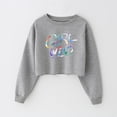 thumbnail image 2 of CHICTRY Kid Girls Casual Butterflies Print Hoodies Sweatshirt Long Sleeves Dance Top,Sizes 4-16, 2 of 3