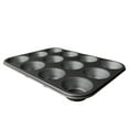 thumbnail image 2 of Mainstays 12-Cup Nonstick Muffin Pan, Cupcake Pan, 2.9" Diameter Cup, Gray, 1 Count, 2 of 9