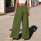 thumbnail image 5 of Pantalones de Cintura Elástica de las Mujeres Color Sólido Casual Bolsillo Pantalones de Pierna Recta para el Uso Deportivo Diario, 5 of 8