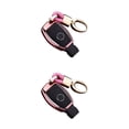 thumbnail image 4 of Sidaley Reemplazo para E260 C180 C200L TPU Car Key Cover Case Key Bag Shell Holder y cuerda trenzada Keyring oro rosa s 2piezas, 4 of 6