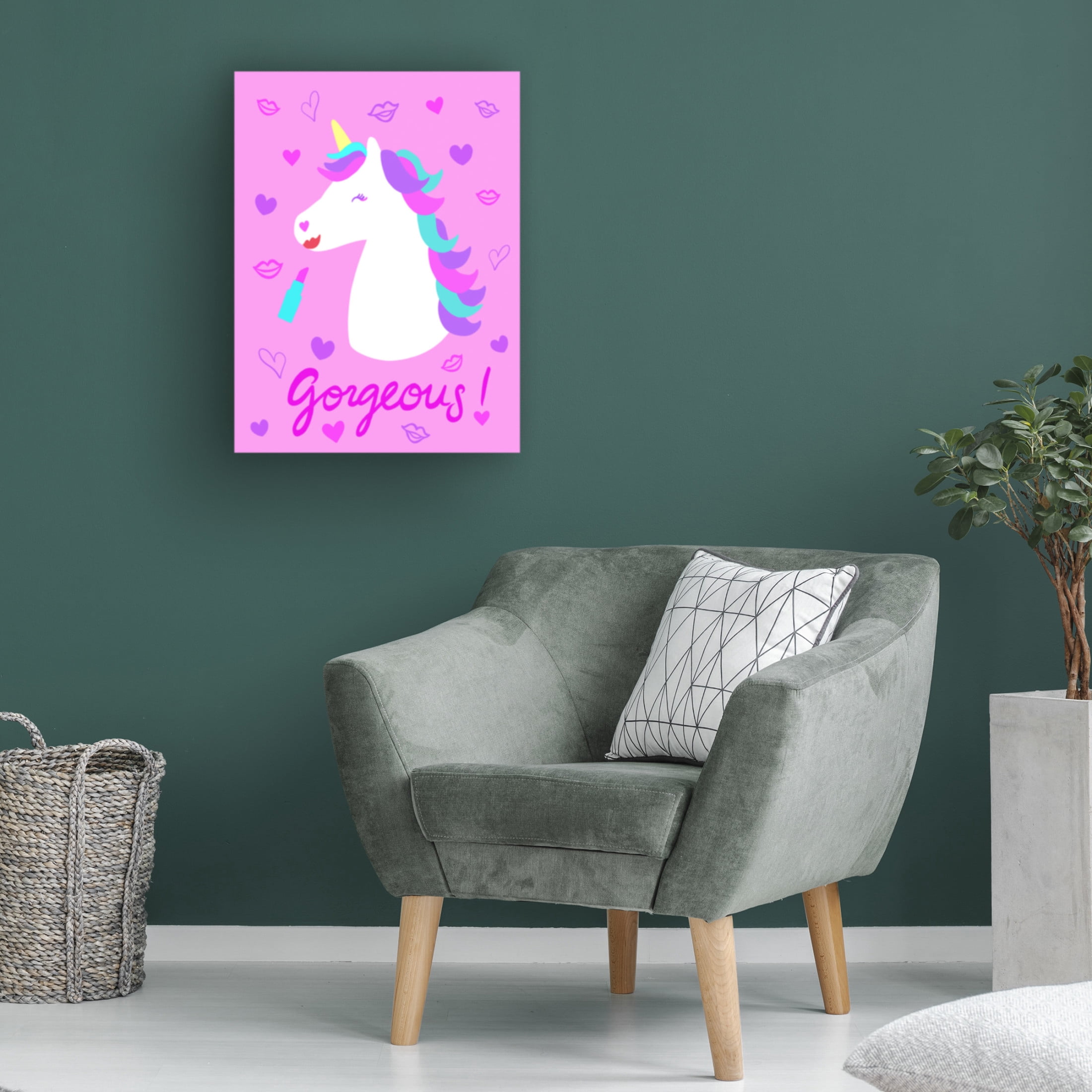 Canvas Wall Art - Alvina Kwong 'Unicorn Gorgeous' Wall Art for Living Room, Bedroom, or Office Décor by Trademark Fine Art - 18 x 24 Inches