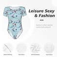 thumbnail image 4 of Balery Sailboats Anchors Body de cuello redondo de manga corta para mujer Tops de manga corta Tops básicos-Small, 4 of 7