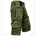 thumbnail image 6 of LODIENY Cargo Denim Shorts for Men Relaxed Fit Washed Distressed Outdoor Hiking Work Casual Shorts with Zipper Pockets Army Green XL, 6 of 9