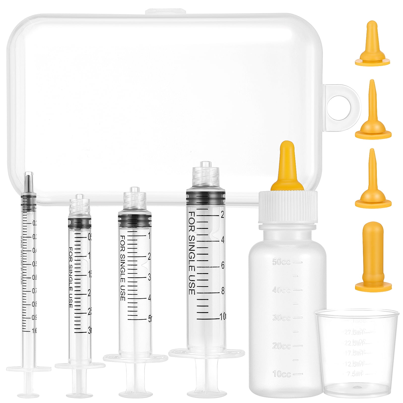 1 Set Kitten Bottles Bottle Feeding Kit Feeding Injector Nipples for Kittens Puppies Squirrels
