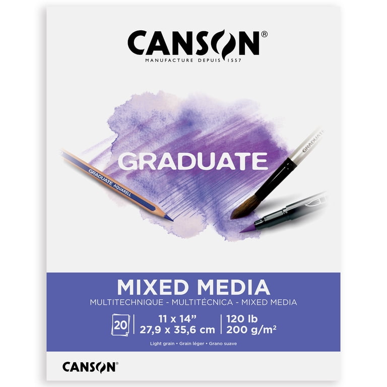 Canson Graduate Mixed Media Paper Pad, 11x14, 20 Sheets photo 1
