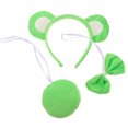 thumbnail image 3 of 1 juego de disfraz de oso de Halloween, diadema con orejas de animal, pajarita y nariz de oso para niños y adultos, accesorio de cosplay para Halloween, fiestas de Navidad, recuerdo, 3 of 8